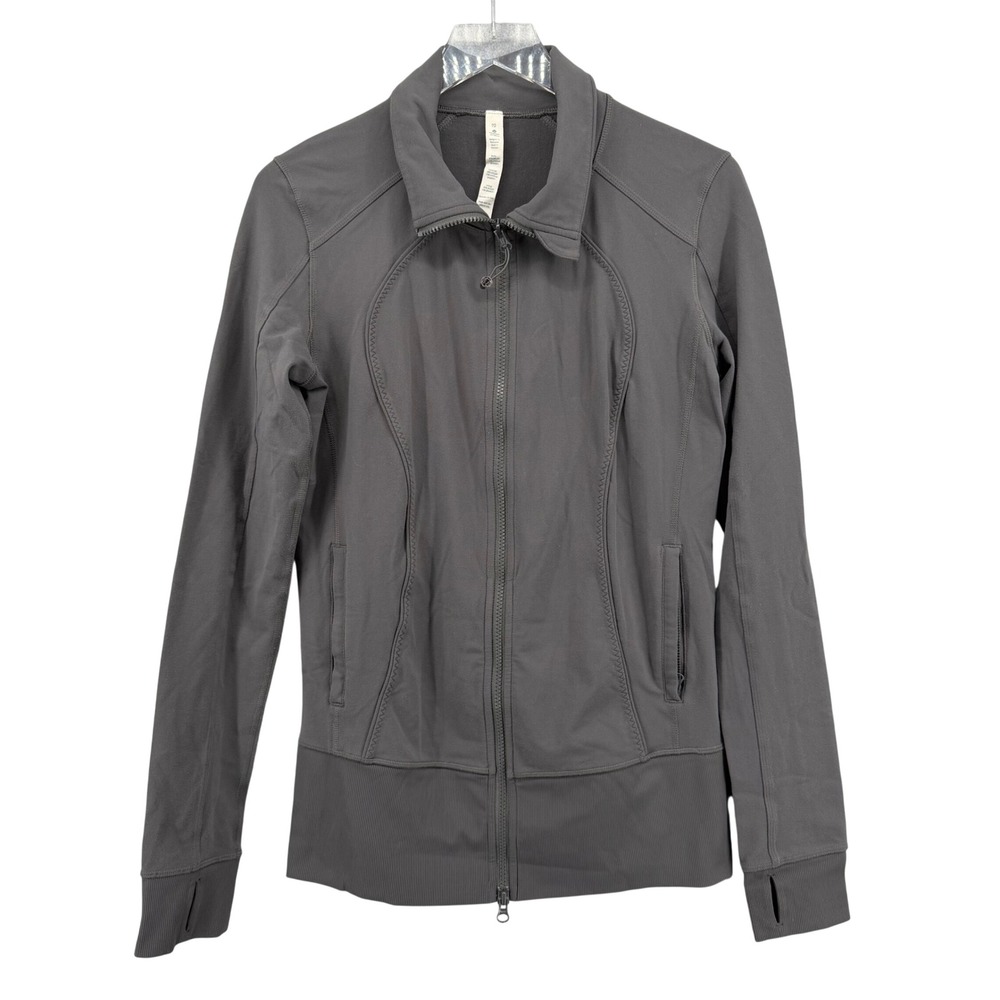 Lululemon Define Jacket Dark Gray Luon Full Zip Yoga Training Coat Womens Sz 10
